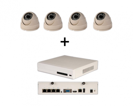 Готовый комплект IP-наблюдения на 4 видеокамеры