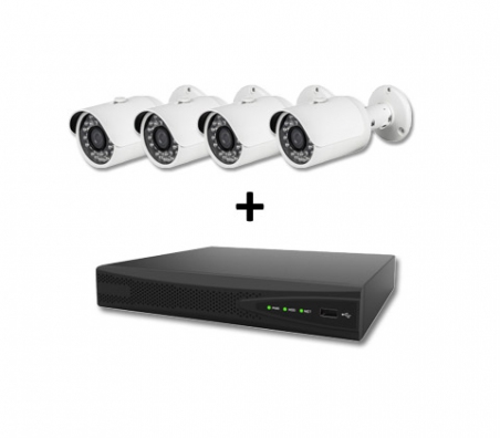 Комплект IP видеонаблюдения на 4 камеры 2 Мп