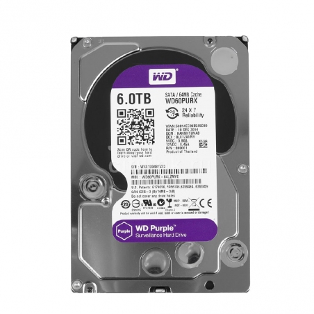 Жесткий диск 6000 Гб WD60PURX Purple WD Sata - 28723 Жесткий диск 6000 Гб WD60PURX Purple WD Sata