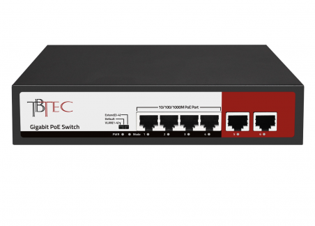 TBP-4304GP Tbtec гигабитный 4-х канальный PoE коммутатор - 35122 TBP-4304GP Tbtec гигабитный 4-х канальный PoE коммутатор