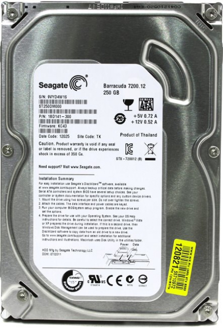 Жесткий диск 250 Гб Seagate Sata