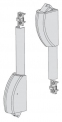 07063.61.0 Cisa - Вертикальные тяги с комплектом защелок 